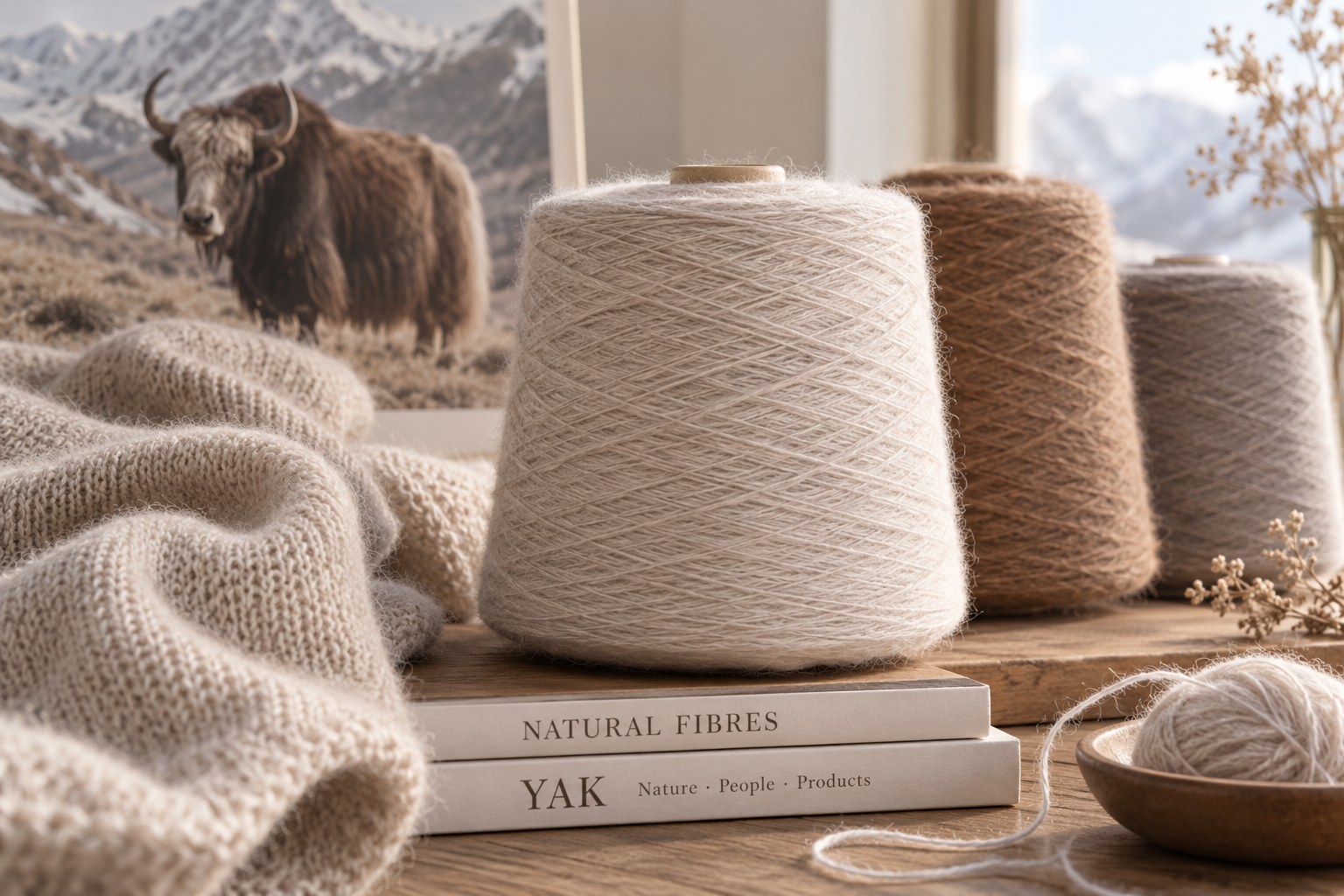 Yak Garn zum Stricken für feine warme Projekte